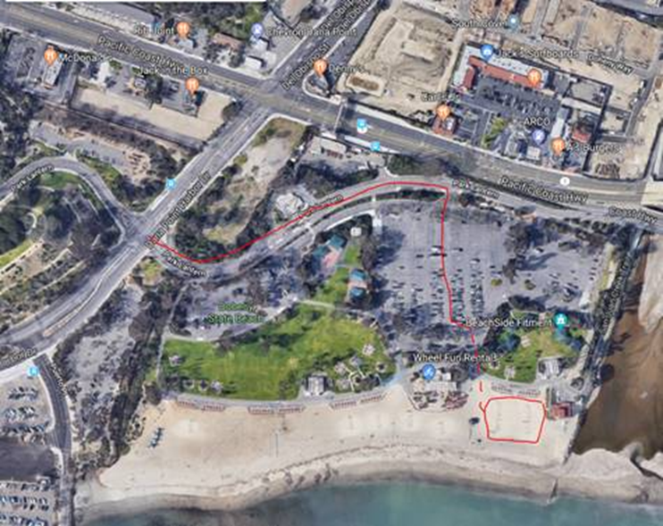 American Beach Volleyball Club parking and court map